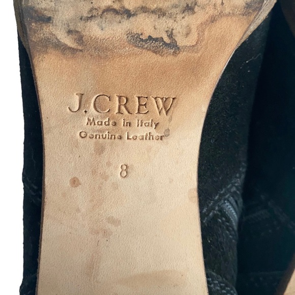 J. Crew Black Suede Western Ankle Boots Size 8 - Picture 6 of 8